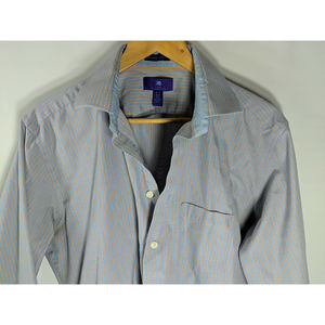 EGARA Non Iron Slim Fit Long Sleeve Button Down Shirt Mens 2XLT 16 1/2 36-37
